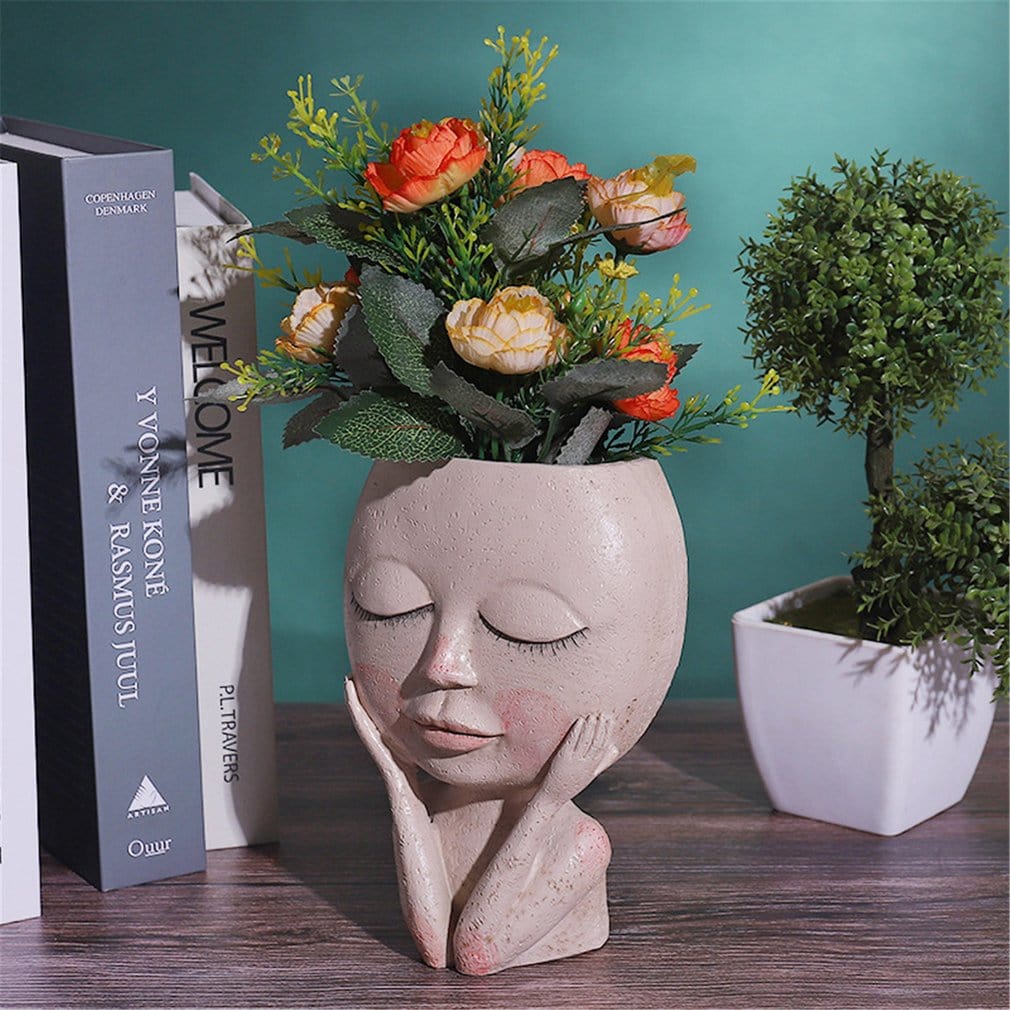 Resin Flower Vase Statue GRATEFUL