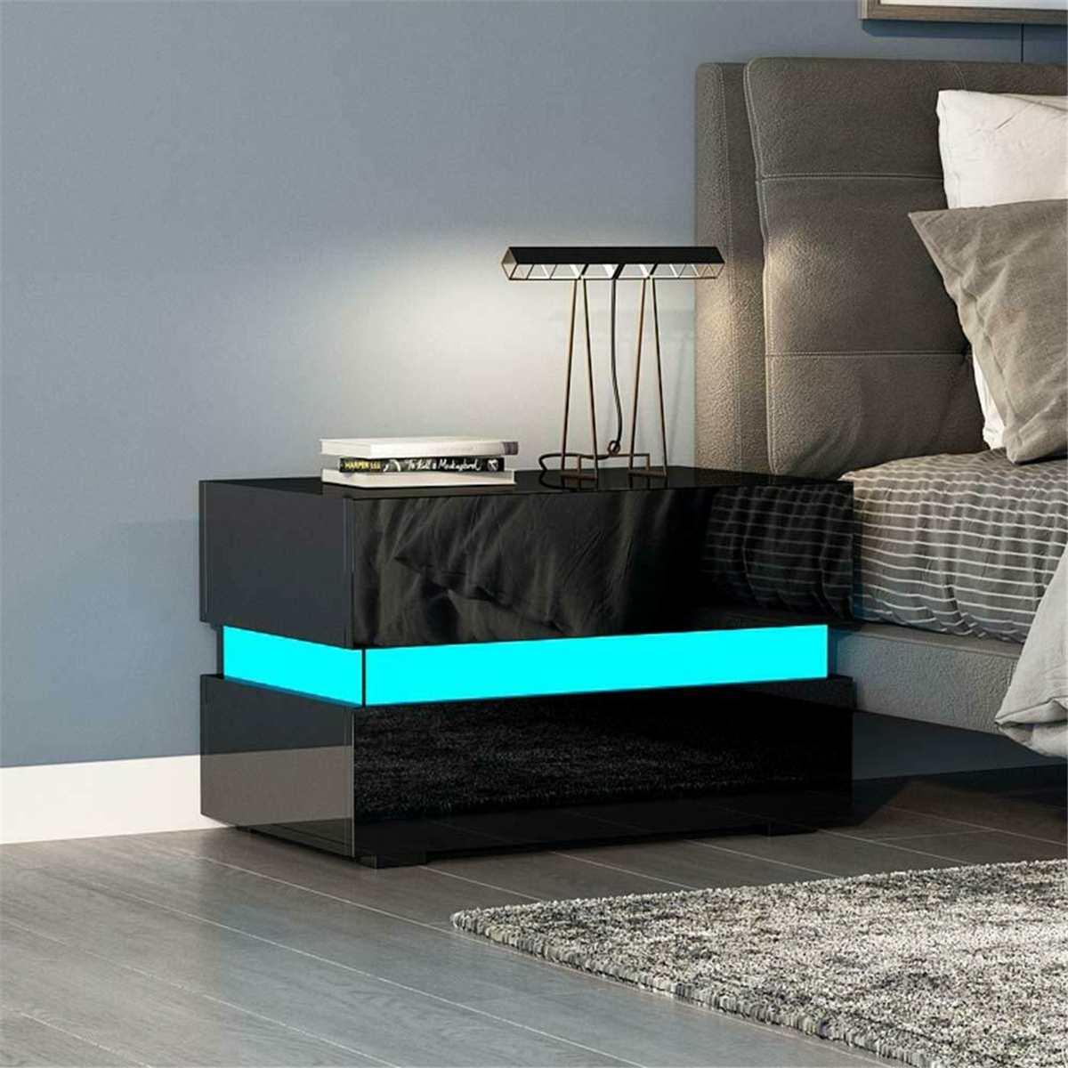 RGB LED Nightstand Coffee Table GRATEFUL