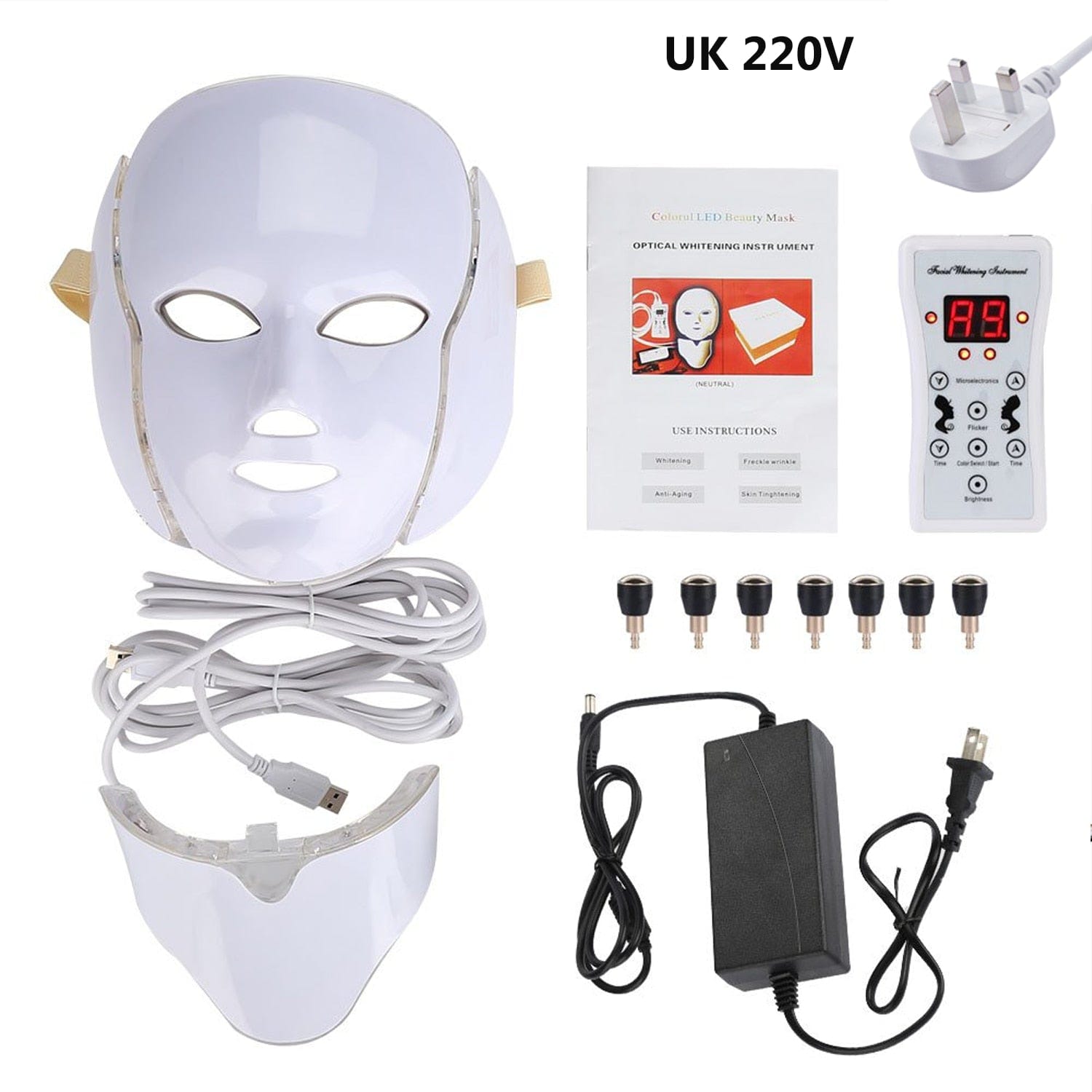 Light LED Facial Mask with Neck Face Care GRATEFUL