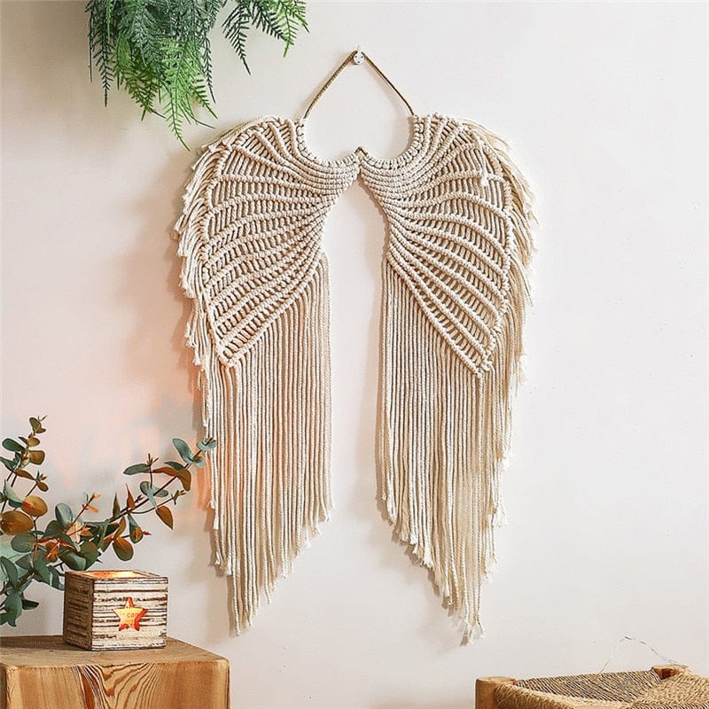 Wall Hanging Tapestry Angels Wing GRATEFUL